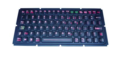 IP65 iluminado ruggedized o teclado das chaves da borracha de silicone 83 para o computador militar