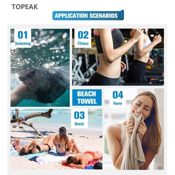 250-350GSM Gym Suede Microfiber Sports Towel For Travel 16