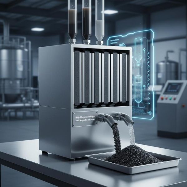 High Magnetic Strength Wet Plate Magnetic Separator Ideal for Mineral Separation and Recovery Applications in Industrial Processing