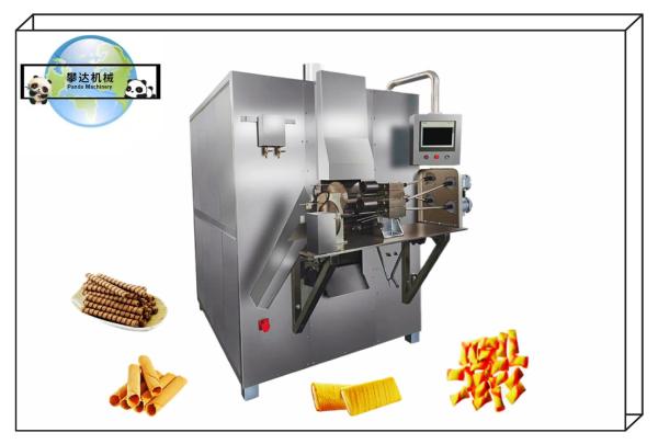 PD50 Linha de produção de rolos de ovos de biscoito de wafer Máquina Linha de processamento de biscoito de wafer Equipamento de fabricação de máquinas de biscoito de wafer