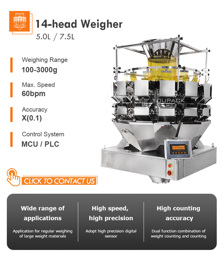 Табак длиной, который будут Weigher Multihead свежих фруктов овоща и вертикальной пакуя машиной