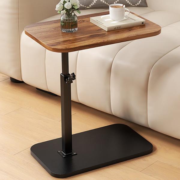 CONSOLE TABLE C Shaped End Table Adjustable Height Coffee Simple Small Corner Bedside Wooden Storage Rack for Mail Packing