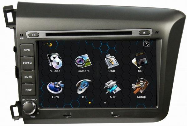 Ouchuangbo car dvd systems for Honda Civic 2012 with car mp3 players OCB-8036