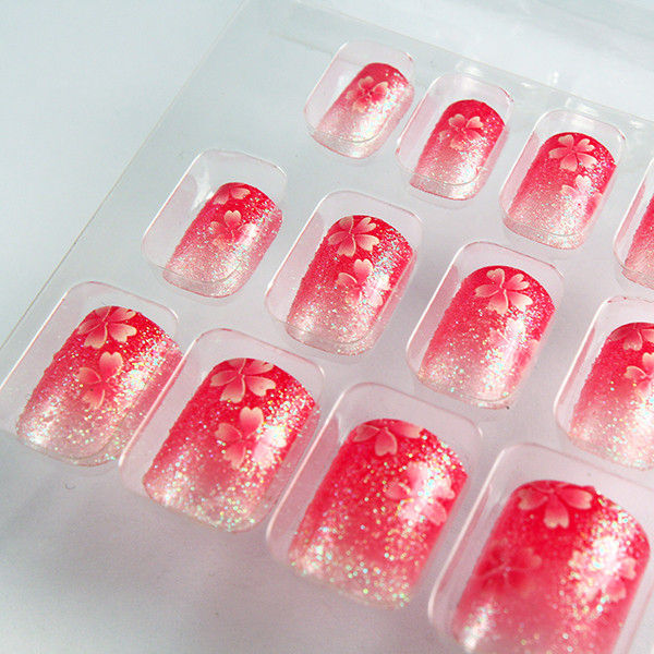 Professional Fake Nails False Nails with 3D Prints for wedding