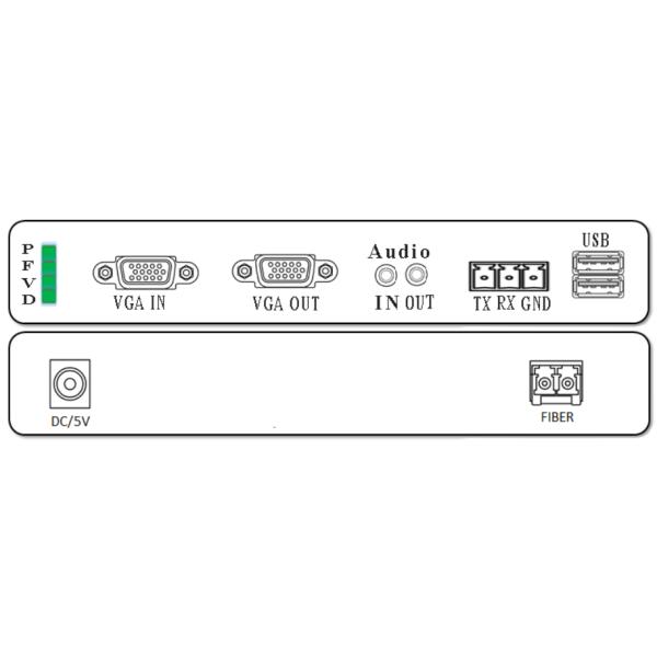Конвертера средств массовой информации волокна VGA конвертера 1080P оптического волокна наполнитель 10KM видео- аудио