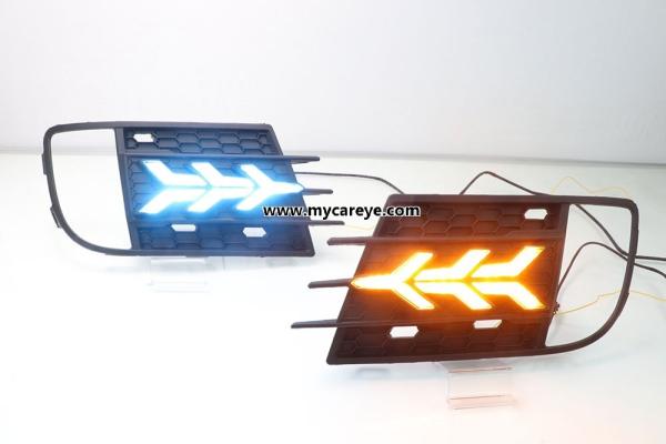 VW Tiguan Volkswagen DRL LED Daytime driving turn signal Fog Lights