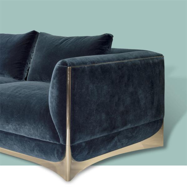 Frosted Modern Cloth Sofa 0.9x0.8m Luxury Living Room Furniture Sets