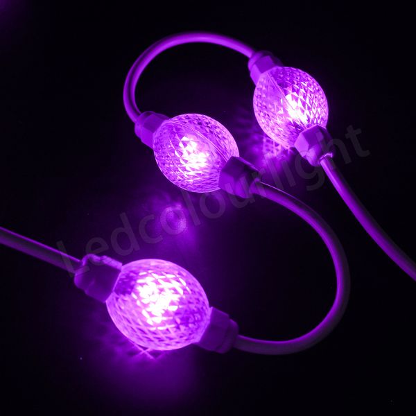 35mm Diameter DMX512 Controllable RGB LED Ball Light String with Custom Spacing