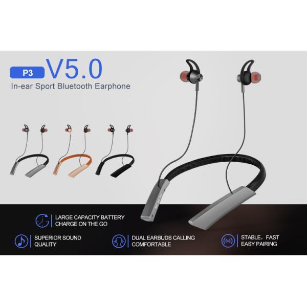 JL Chipset Neckband In Ear Headphones 110mAH Wireless Bluetooth Earphone