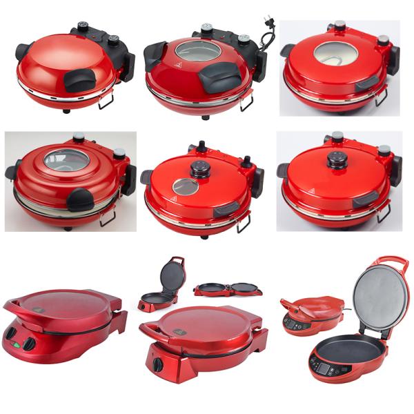 1400W Electric Pizza Maker with Non-Stick Aluminum Plate