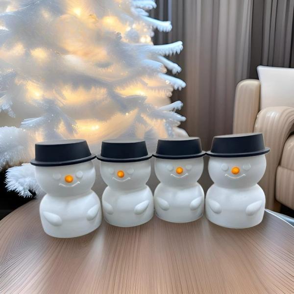 Veilleuse en silicone bonhomme de neige pour enfants - Contrôle tactile, LED rechargeable