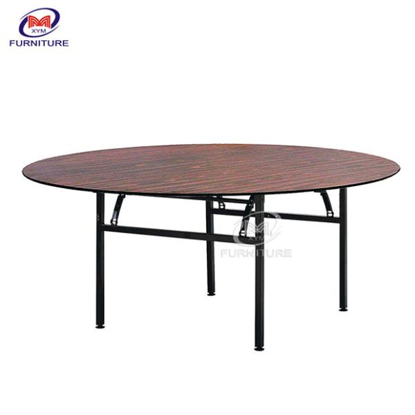 Fireproof Board Wood Banquet Table Hotel 60 Round Banquet Tables
