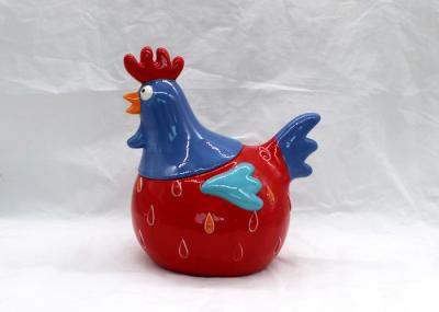 Customized Ceramic Coffee Jar , Rooster Design Easter Dolomite Cookie Jar