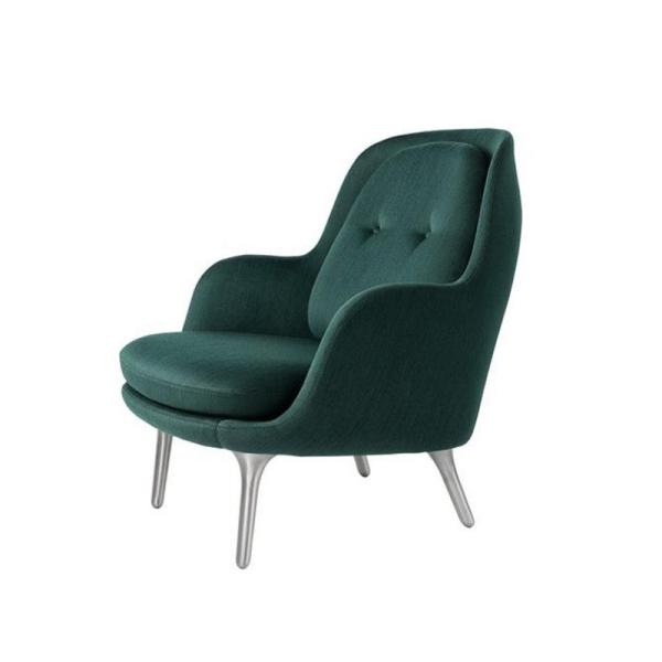 Modern Wooden Accent Armchair Hotel Furniture Singe Sofa Armchair Fiberglass Low Back Lounge Velvet Chairs