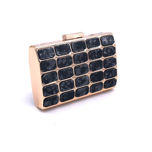Black Acrylic Square Nob Gold Handbag Frames For Memorial Day