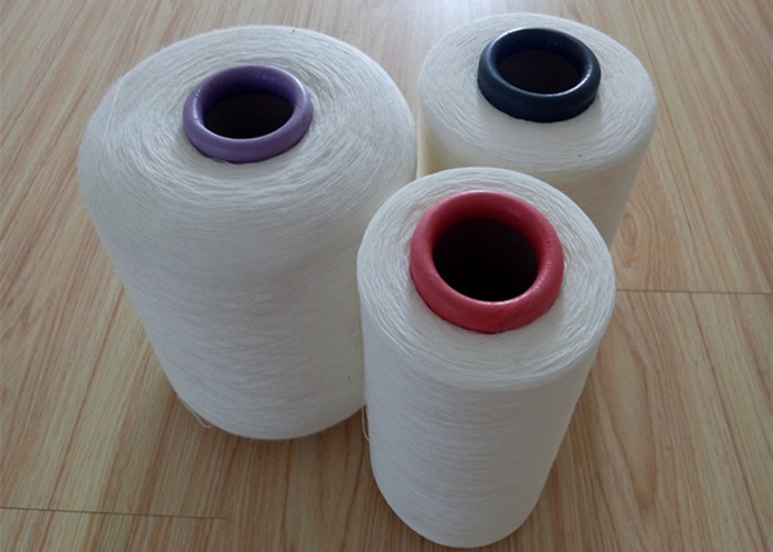 Vortex Spinning High Tenacity Polyester Yarn 20s , Raw White Yarn For Socks