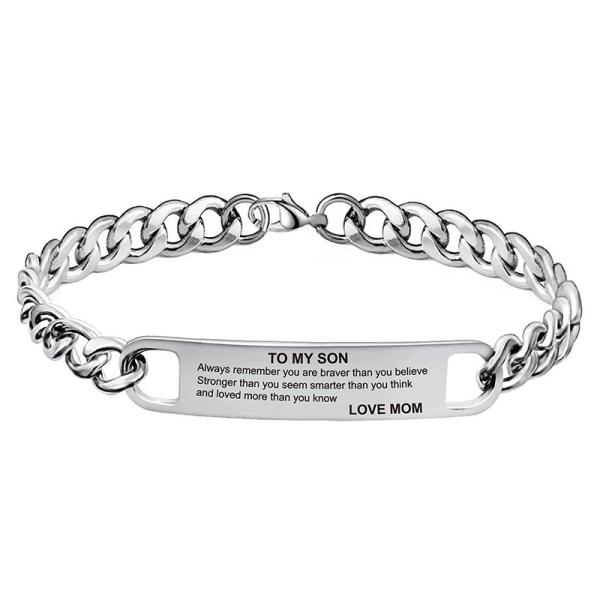 Men's Bang bracelet TO MY DAD Father's Day gift TO MY SON engraved stainless steel yiwu accessories wholesale
