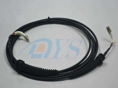 LC Multimode Optical Fiber Connectors With Outdoor Cable & 90 Degree Boot