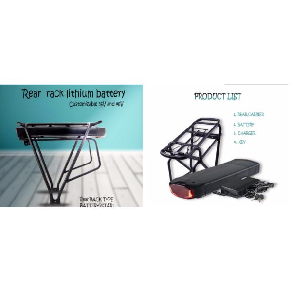 Rechargeable Electric Bike Lithium Battery Safe Reliable 36V 14.5Ah Environment Friendly