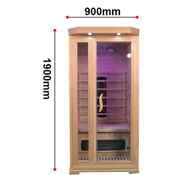 Ceramic Heater Hemlock Home Sauna Room Wood Color Computer Control Panel