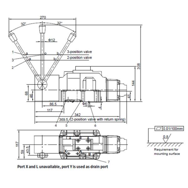 Mobile 4 Way 3 Position Directional Control Valve Manually Operated WMM16 25 32