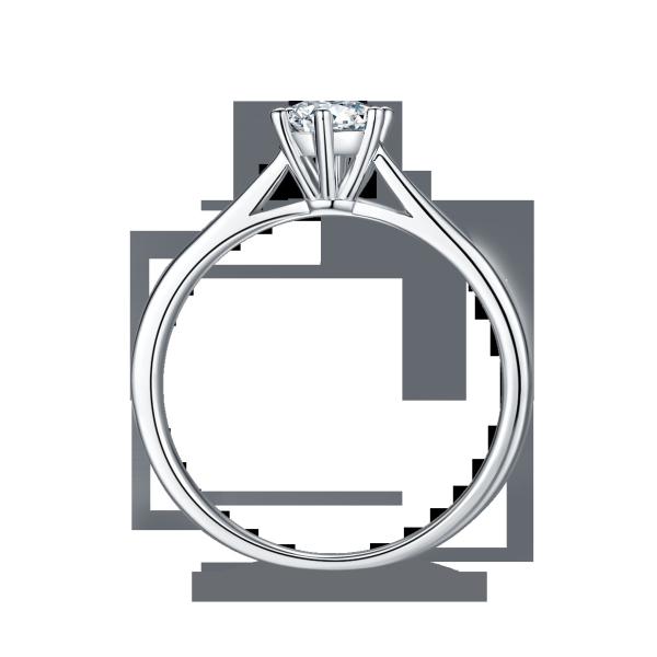 Минималистский отрезок круга белое Moissanite кольца ювелирных изделий 9K свадьбы серебряный CZ