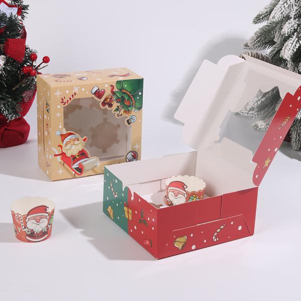 Cajas de regalo navideñas de lujo 2025, embalaje de papel kraft, festivas, cajas de regalo personalizadas impresas para la temporada navideña