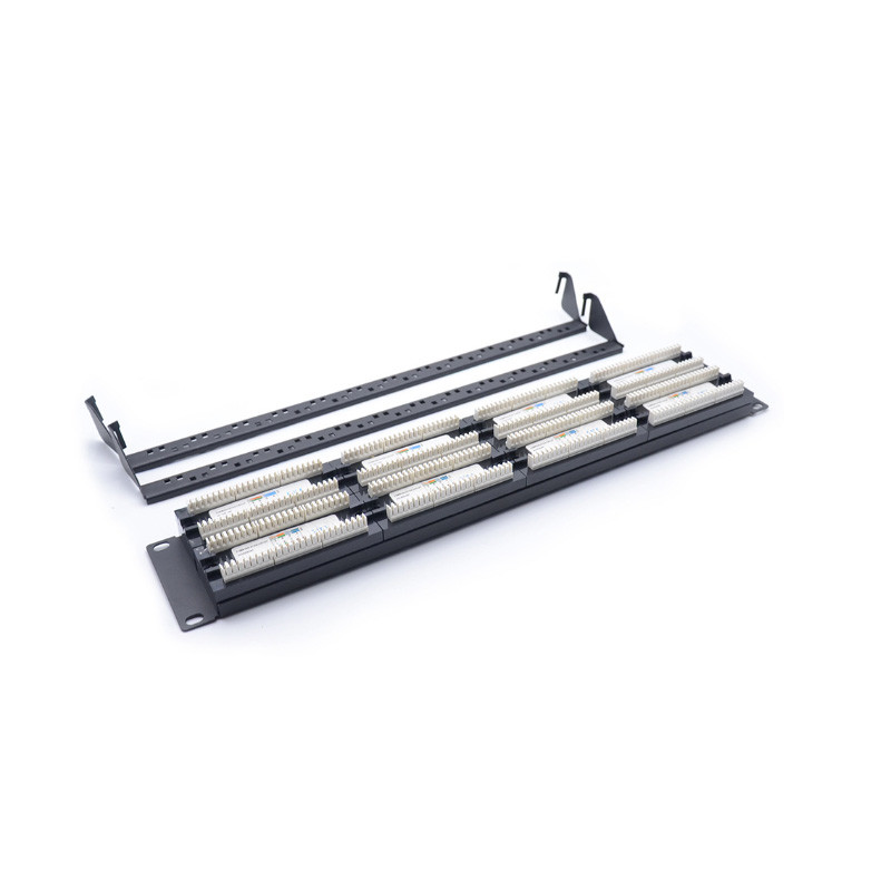 1U Металлическая RJ45 панель для эфирных соединений Cat5e/Cat6/Cat6a/Cat7