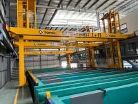 Linha de produção de anodização com ácido sulfúrico livre 180 plusmn 30 g/l