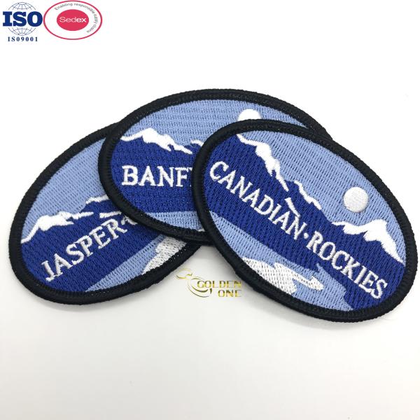 Moose Shape Chenille Embroidery Patch PVC Silicone Rubber Custom Logo With Border