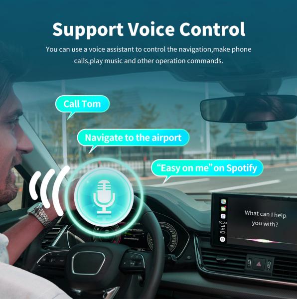 Universal Portable Wireless Android Auto Carplay Dongle Adapter Wired Wireless for Audi Toyota Mazda Nissan Chevrolet
