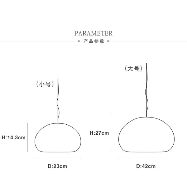 Nordic lamps lanterns Denmark restaurant modern minimalist lamp fluid glass pendant lamp(WH-GP-115)