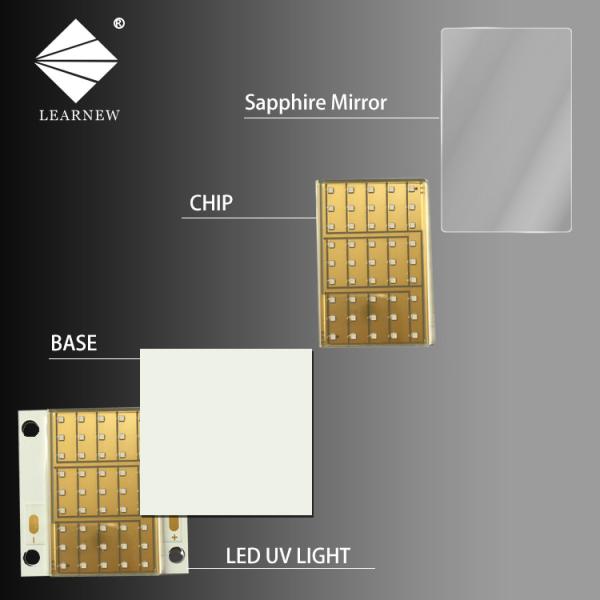 microprocesador 110W de los 35x35MM 365nm 385nmm 395nm UVA SMD LED con el palmo de la larga vida