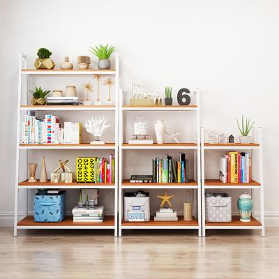 Industrial Metal And Wood Book Shelves for Library Living Room