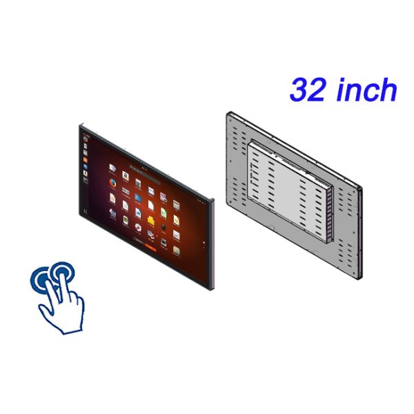 32 inch Embedded Self-Service Vending Machine Capacitive Touch Linux System Industrial PC Touch Monitor