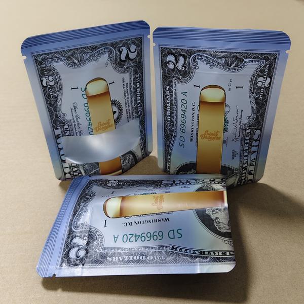 ​Childproof Dollar Bill Pouches NFC Tamper-Proof 600D Polyester Base For US Brands