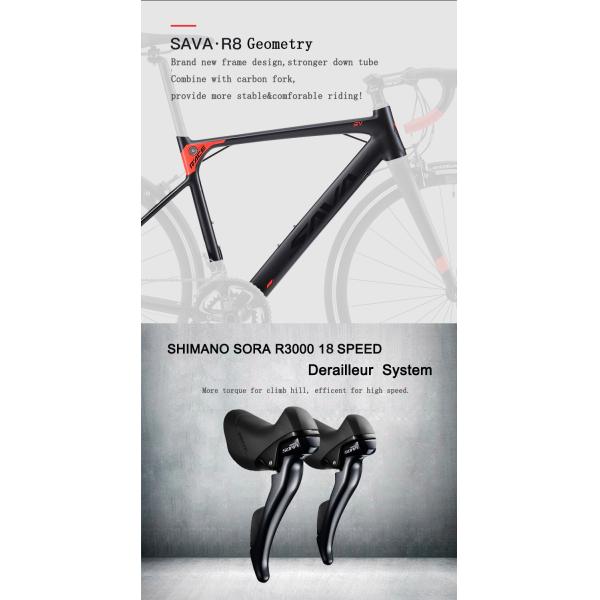 SAVA R8 Unisex Aluminum Alloy Bicycle 110kg Load Capacity 1.2m Length