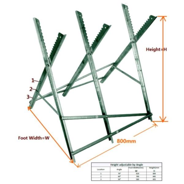 Space Saving Storage Heavy Duty Steel Sawhorse Preventing Rotating Or Slipping