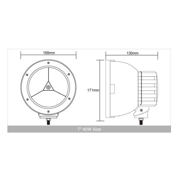 7 Inch 45W Led Driving Light Fog Lamp For Car Offroad Motorcycle 4wd Atv Suv Utv Truck Headlight 4x4 12V 24V Work Spot