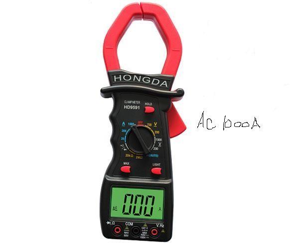 Backlight Digital Clamp on Meter 1000amp AC Current Resistance