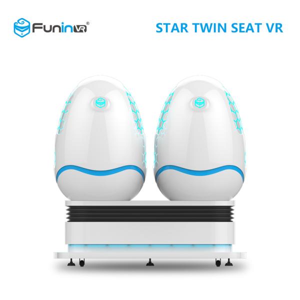 Simulador dos jogadores 9D VR do azul + do branco 2 com plataforma aluída elétrica