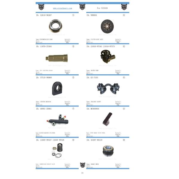 Japanese Truck Parts Gear Counter Shaft 32212-80g04 for Ud Qd32