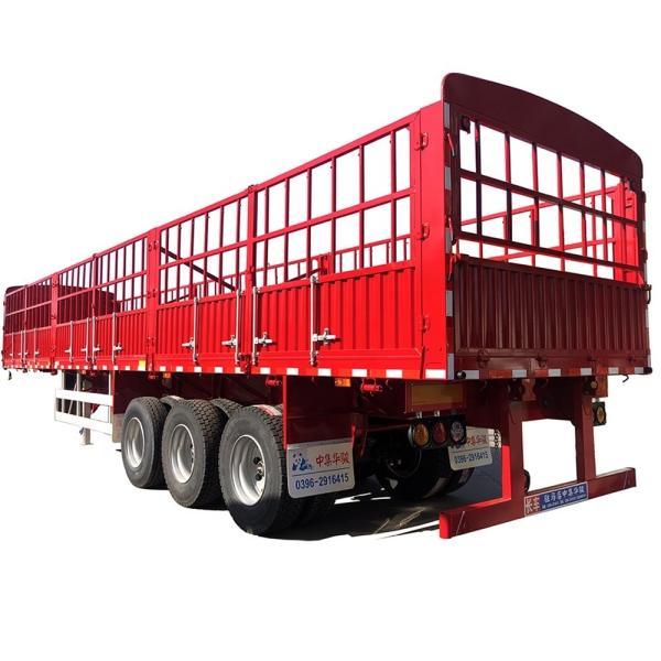 Leading JUNLONG L400 3 Axle 40 Tons Fence Semi Trailer for Heavy-Duty Applicatio