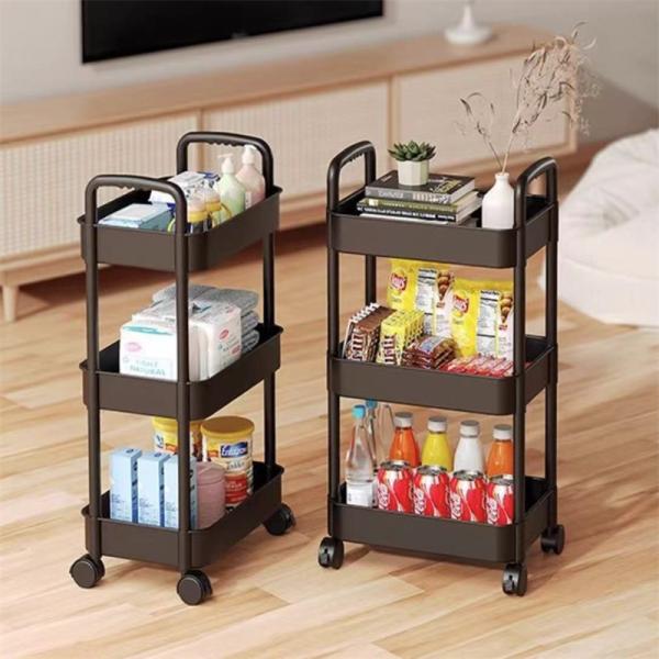 Three-layer Kitchen Rotating Shelving for Multifunctional Vegetable and Fruit Storage