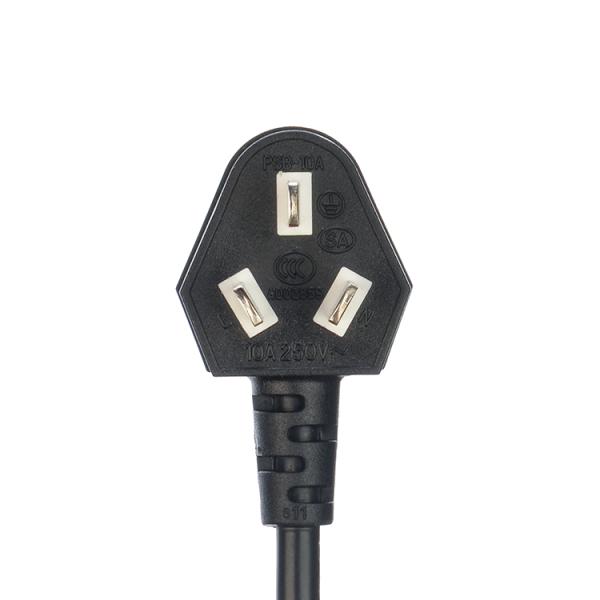 CCC Standard 3 Pin Laptop Power Cord Ac Australia Power Cable H05vv-f Au Ac Power Cord Cable 16A 250V Customized Black