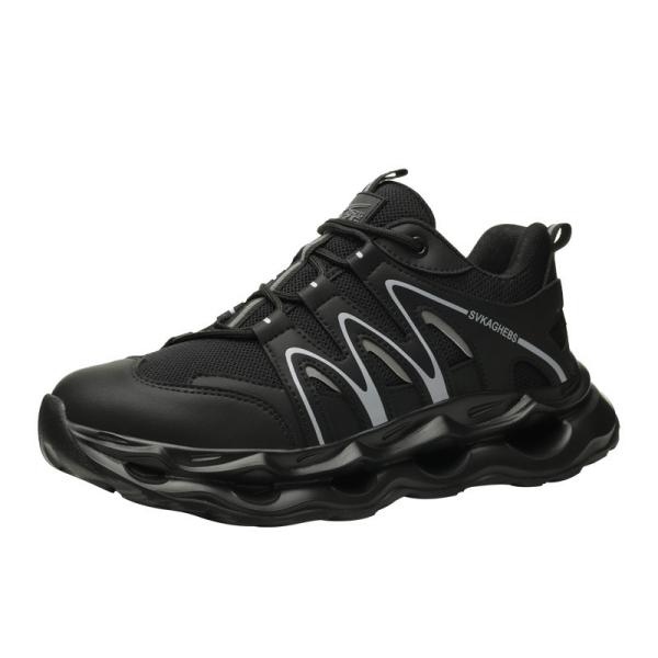 Zapatos de seguridad con malla de cuero de microfibra transpirable zapatos de trabajo Kevlar Anti apuñalamiento zapatos de trabajo de pie de acero Anti-aplastamiento sola EVA