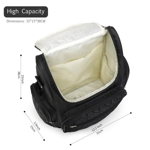 Waterproof Maternity Bag Baby Diaper Bag Large Multifunction Travel Backpack with Bottle Bag stroller strap foe Mom&Dad