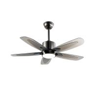 Modern minimaliste Tri-Color ABS Industrial Fan suspendu Lumière Grand vent AC moteur télécommande Fer pour le salon salle à manger LED