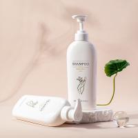 400 ml de cilindro rectángulo liso con bomba blanca para la botella de loción de champú