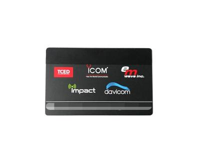 CR80 Matte Black Metal Business Cards Velvet Color Print Logo